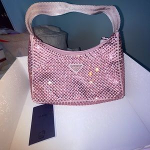 PRADA
Crystal Mini Re-Edition 2000 Bag Alabastro